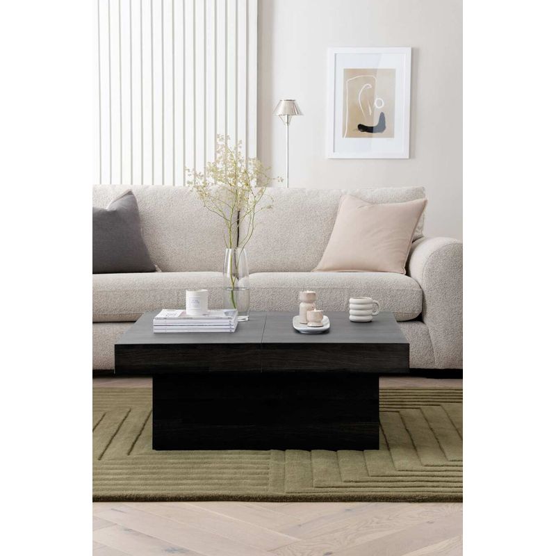 TU MESITA - Mesa de Centro Syberia Expandible color Negro TU MESITA