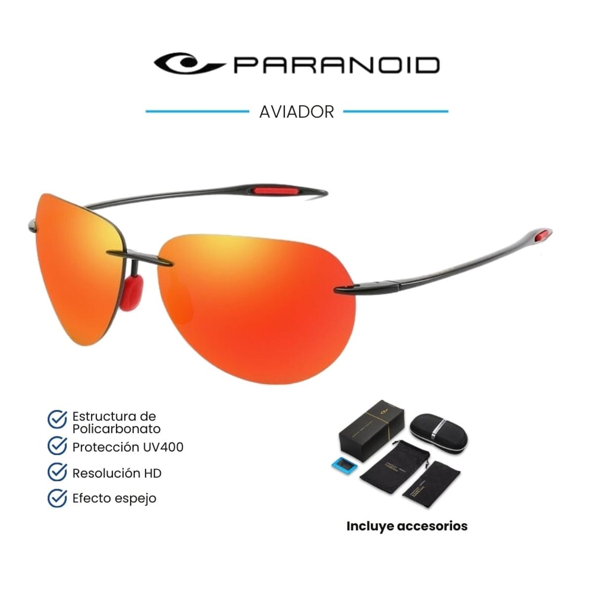 GENERICO - Lentes de Sol PARANOID Aviador - Polarizados - UV400