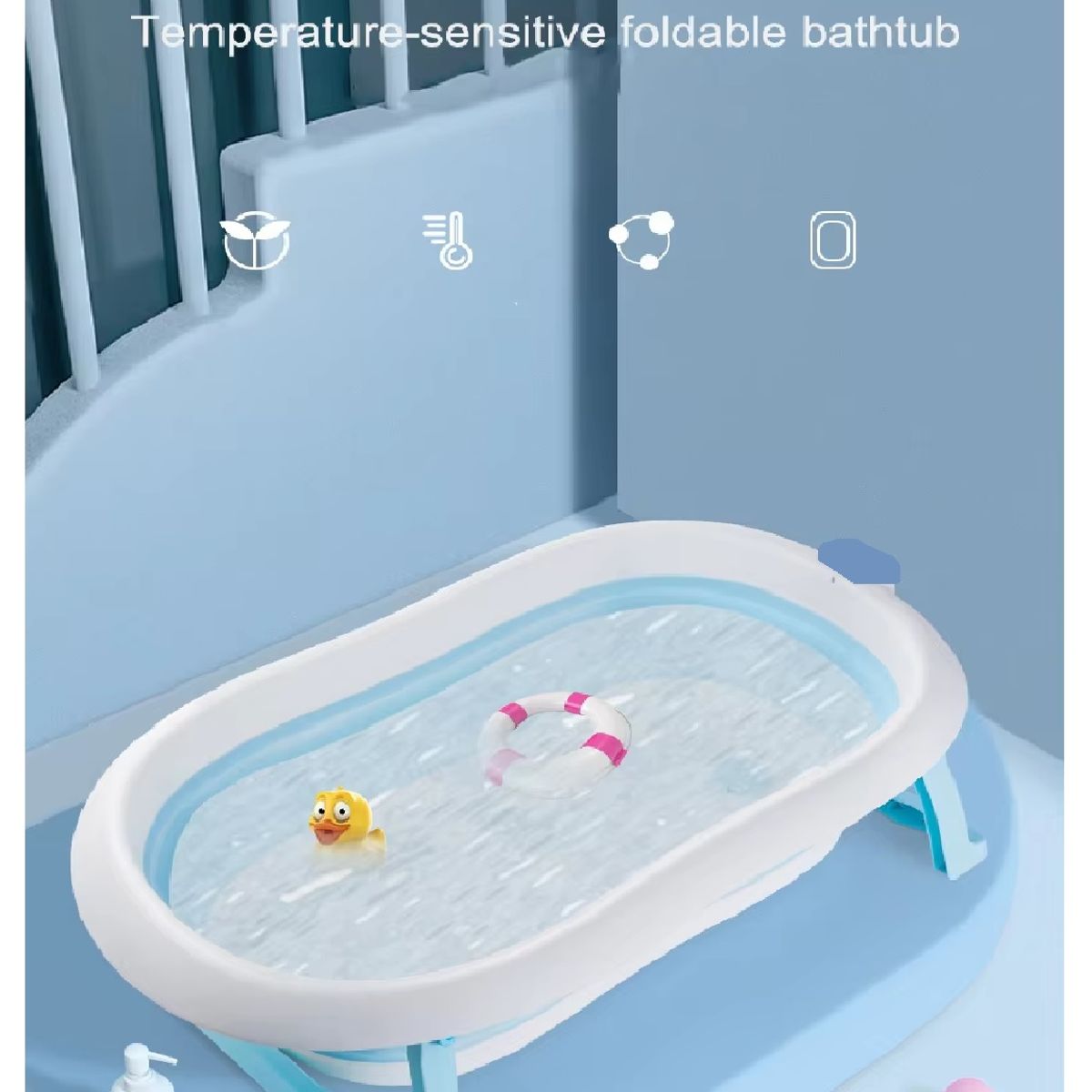 GENERICO - Tina Bañera Plegable para Bebes Color Verde