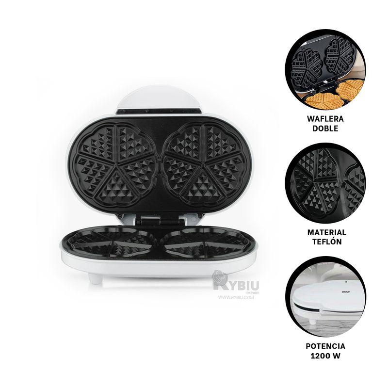 RYBIU IMPORT - Tostadora en Bandeja de Color Blanco Y+Gift Stickers