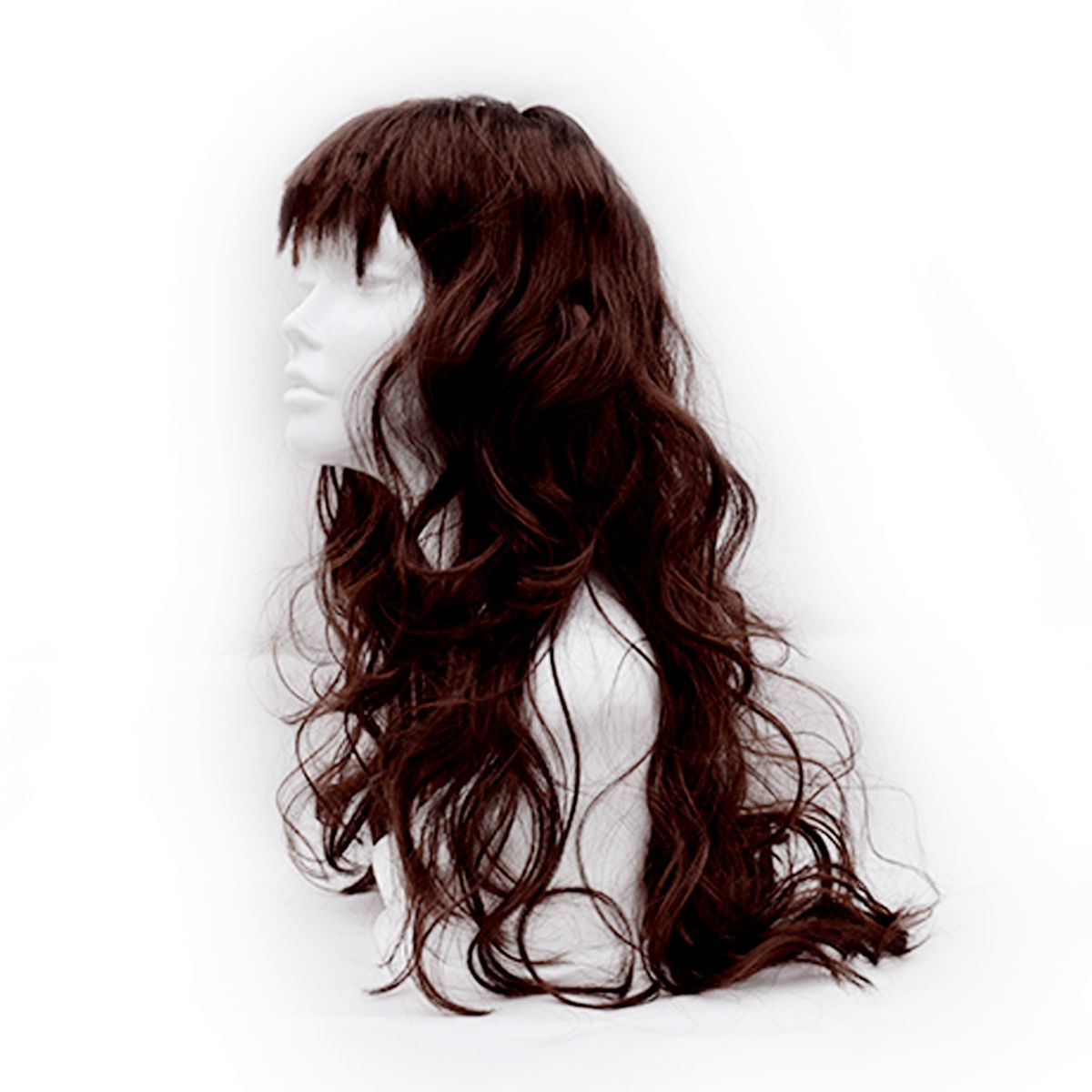 GENERICO - HALLOWEEN - Peluca artificial de poliéster Color Marrón