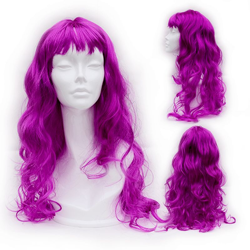 GENERICO - HALLOWEEN - Peluca artificial de poliéster Color Morado