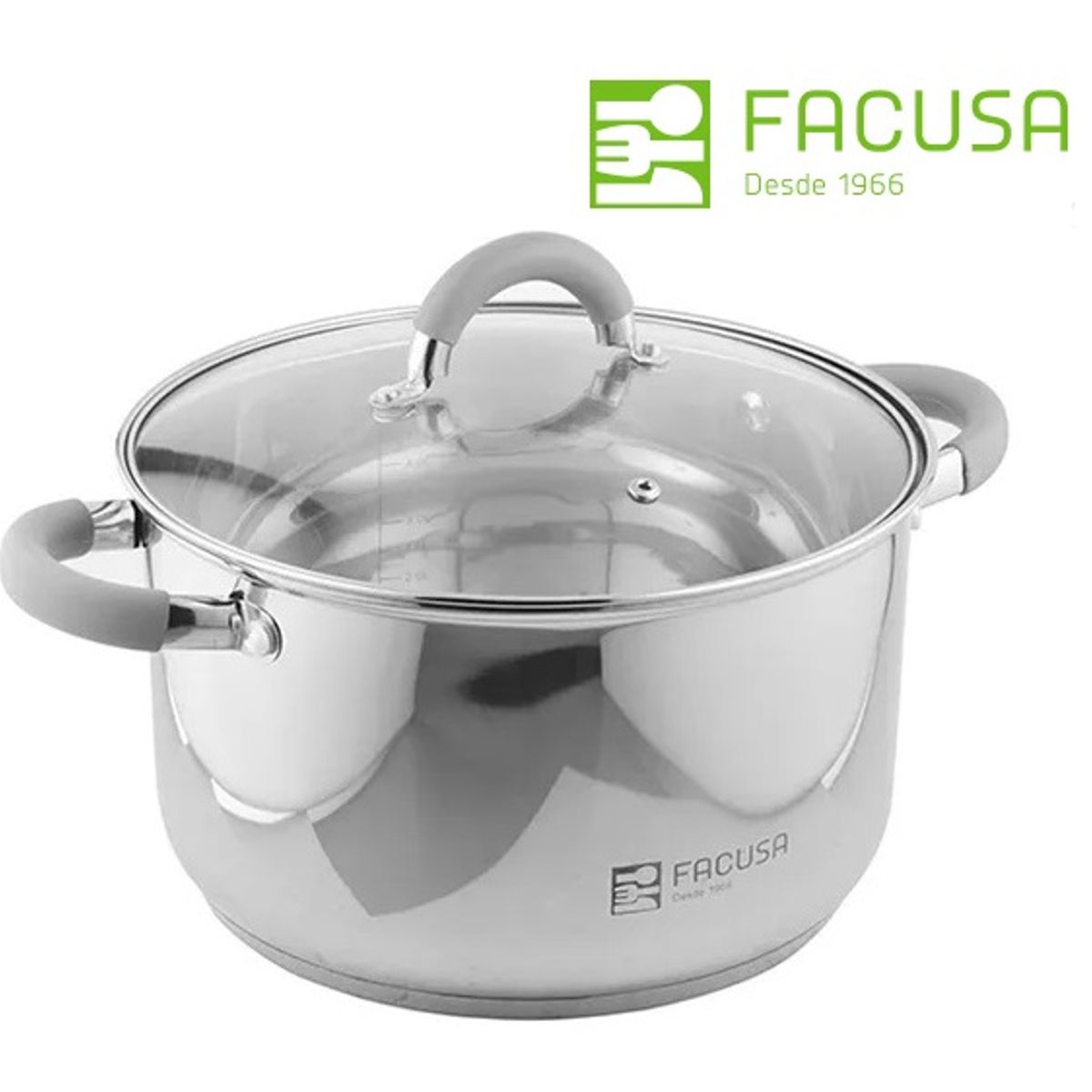 Olla de Acero Inoxidable con tapa escurridor de 20cm - 3.30 litros Facusa, marca FACUSA - Foto Principal