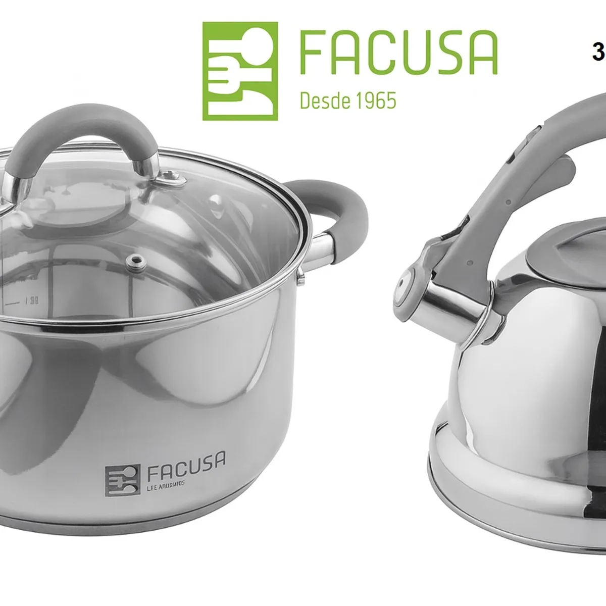 FACUSA - Set de Tetera con Olla   Facusa  acero inoxidable