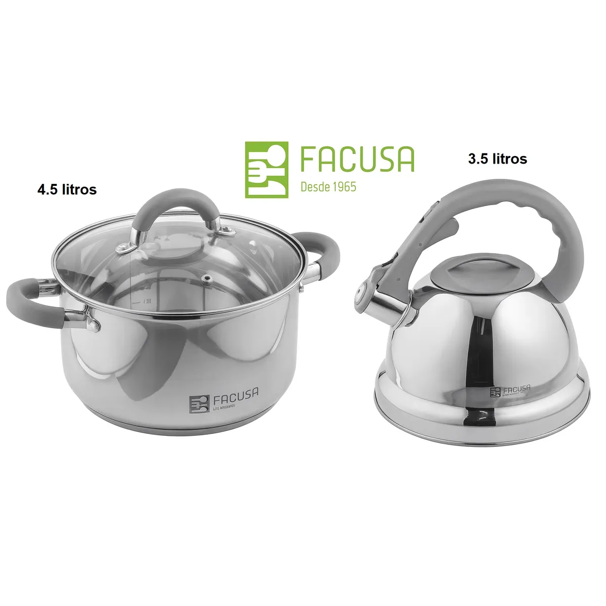 FACUSA - Set de Tetera con Olla   Facusa  acero inoxidable