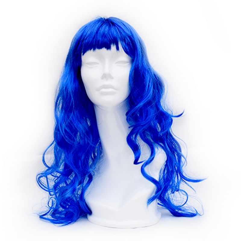 GENERICO - HALLOWEEN - Peluca artificial de poliéster Color Azul