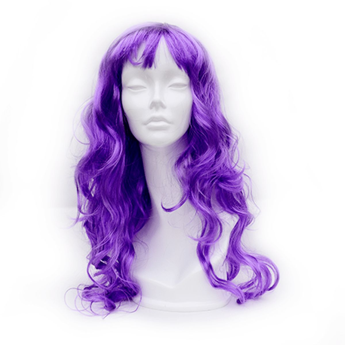 GENERICO - HALLOWEEN - Peluca artificial de poliéster Color Lila