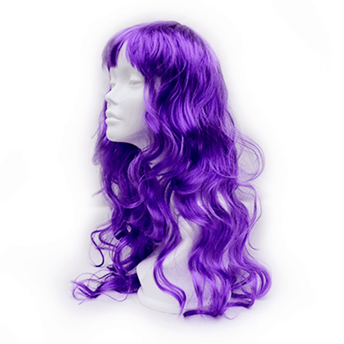 GENERICO - HALLOWEEN - Peluca artificial de poliéster Color Lila