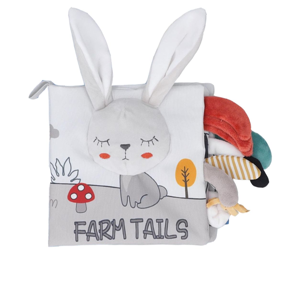 GENERICO - Libro de Tela con Texturas Estimulación Sensorial Conejito