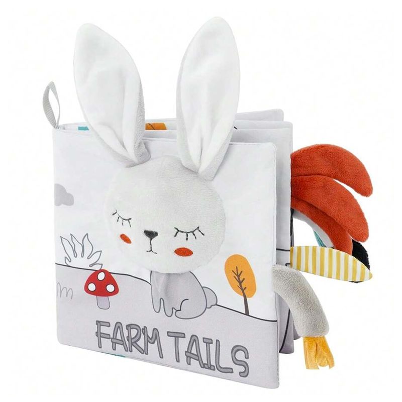 GENERICO - Libro de Tela con Texturas Estimulación Sensorial Conejito