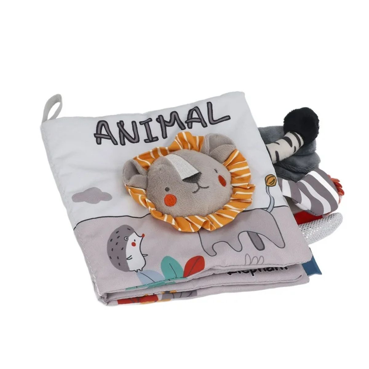 GENERICO - Libro de Tela con Texturas Estimulación Sensorial Leon