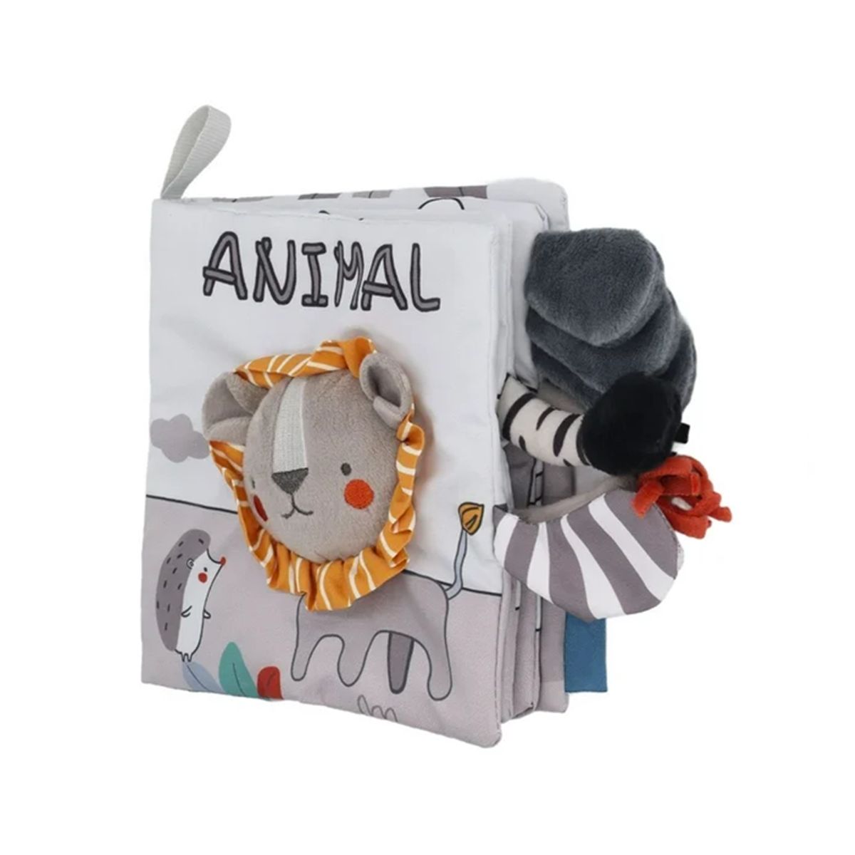 GENERICO - Libro de Tela con Texturas Estimulación Sensorial Leon