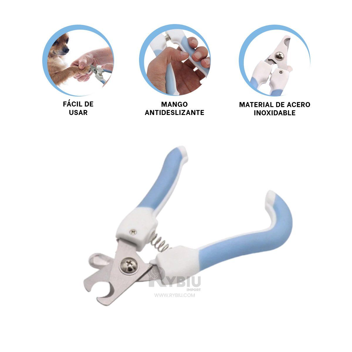 RYBIU IMPORT - Cortador de Uñas Funcional Chico en Azul Y+Regalo Agendita