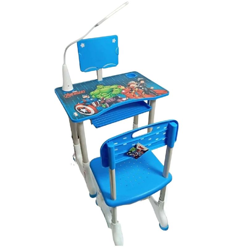 GENERICO - Escritorio Escolar Ergonómica Con Silla Y Lampara Avengers