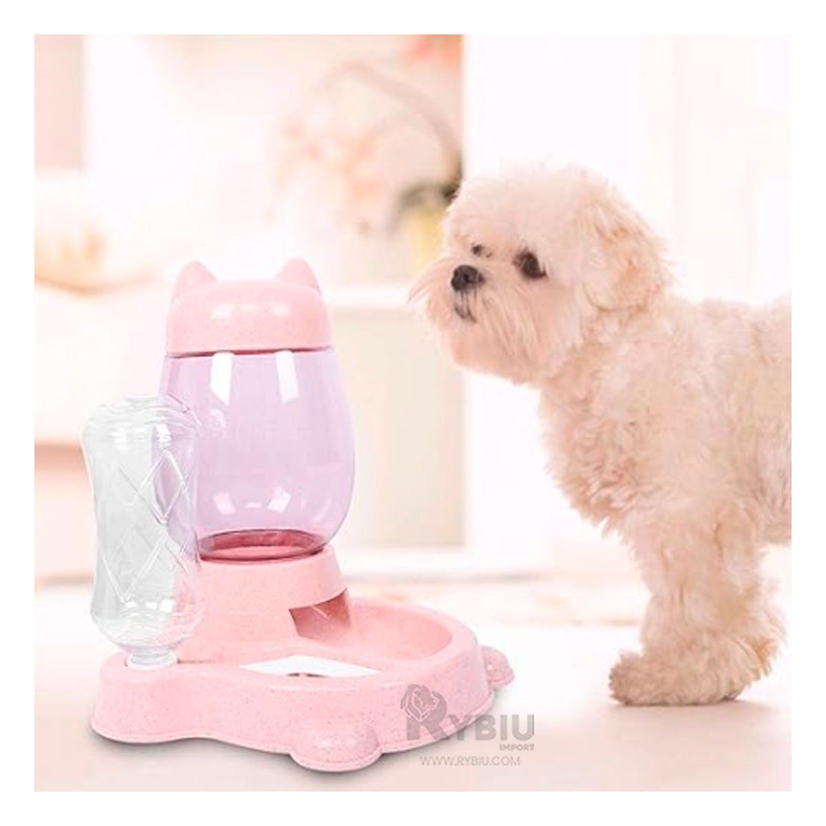 RYBIU IMPORT - Plato Dinamico y Funcional de Color Rosado Y+Agendita