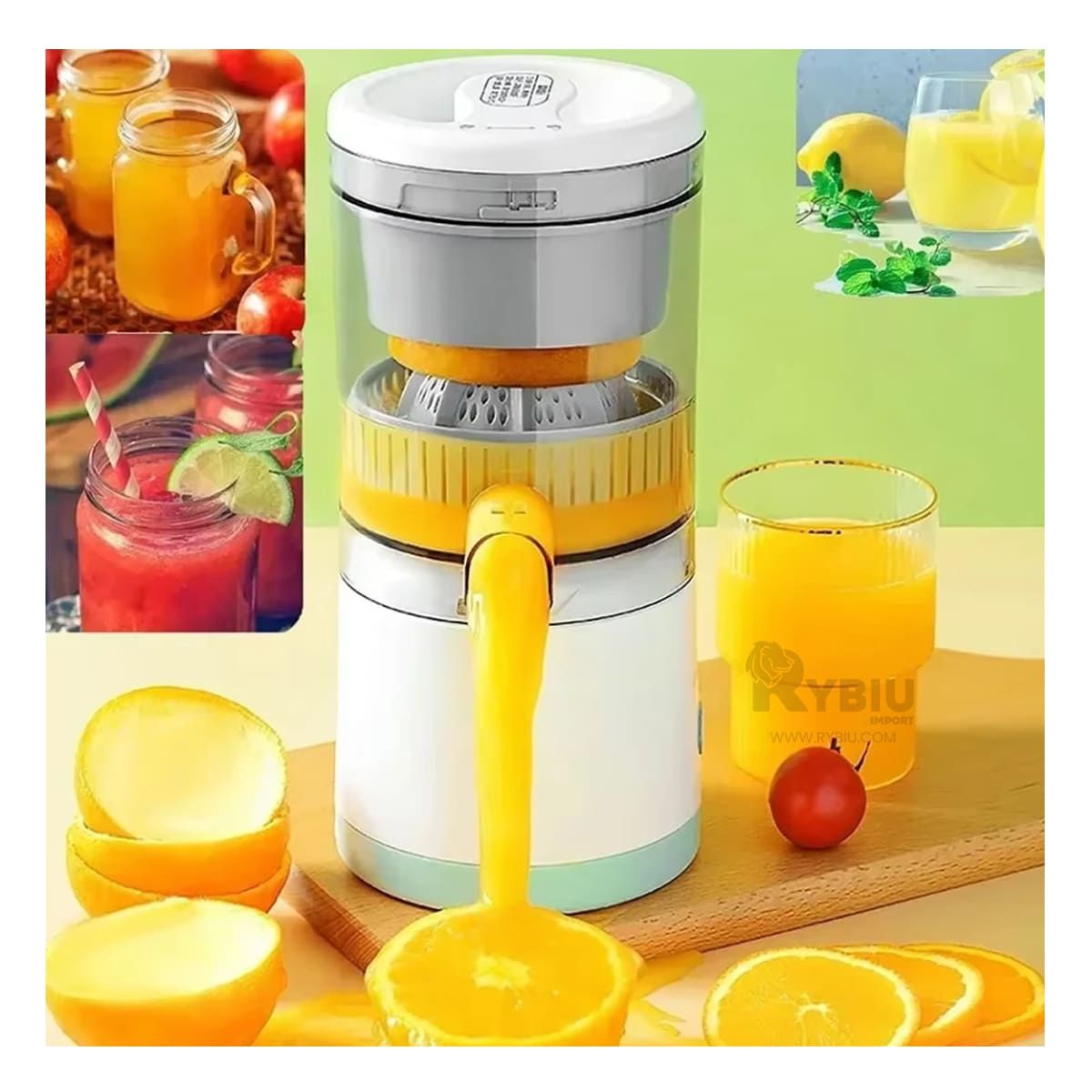 RYBIU IMPORT - Exprimidor Ergonomico para Jugo de Naranja Y+Regalo Stickers