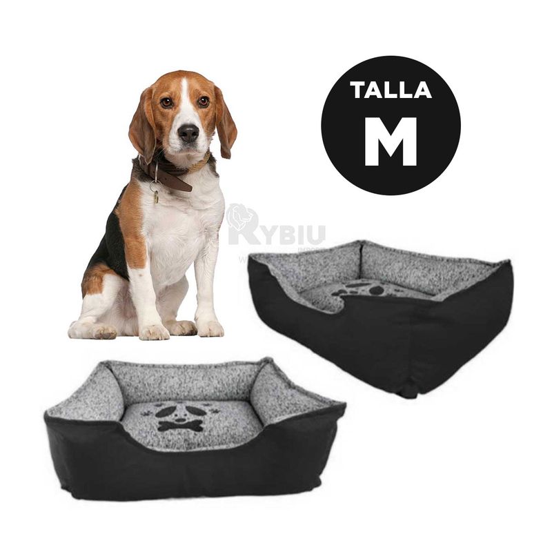 GENERICO - Cama Talla M Ideal para Perro en Negro Y+Regalo Agendita