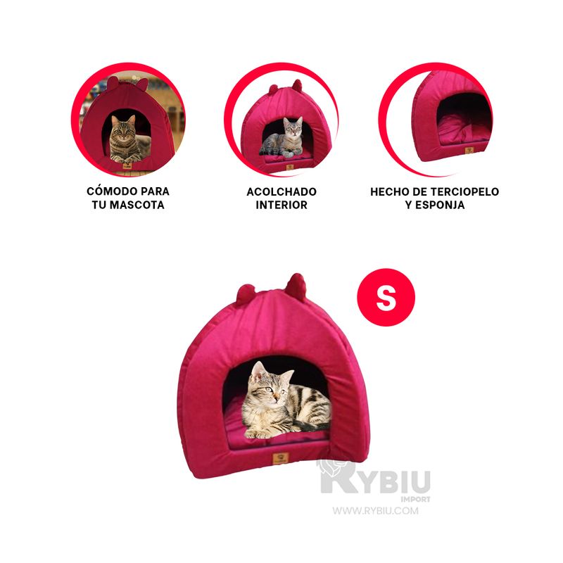RYBIU IMPORT - Colchon Suave y Duradera de Can Talla S Rojo Y+Agendita