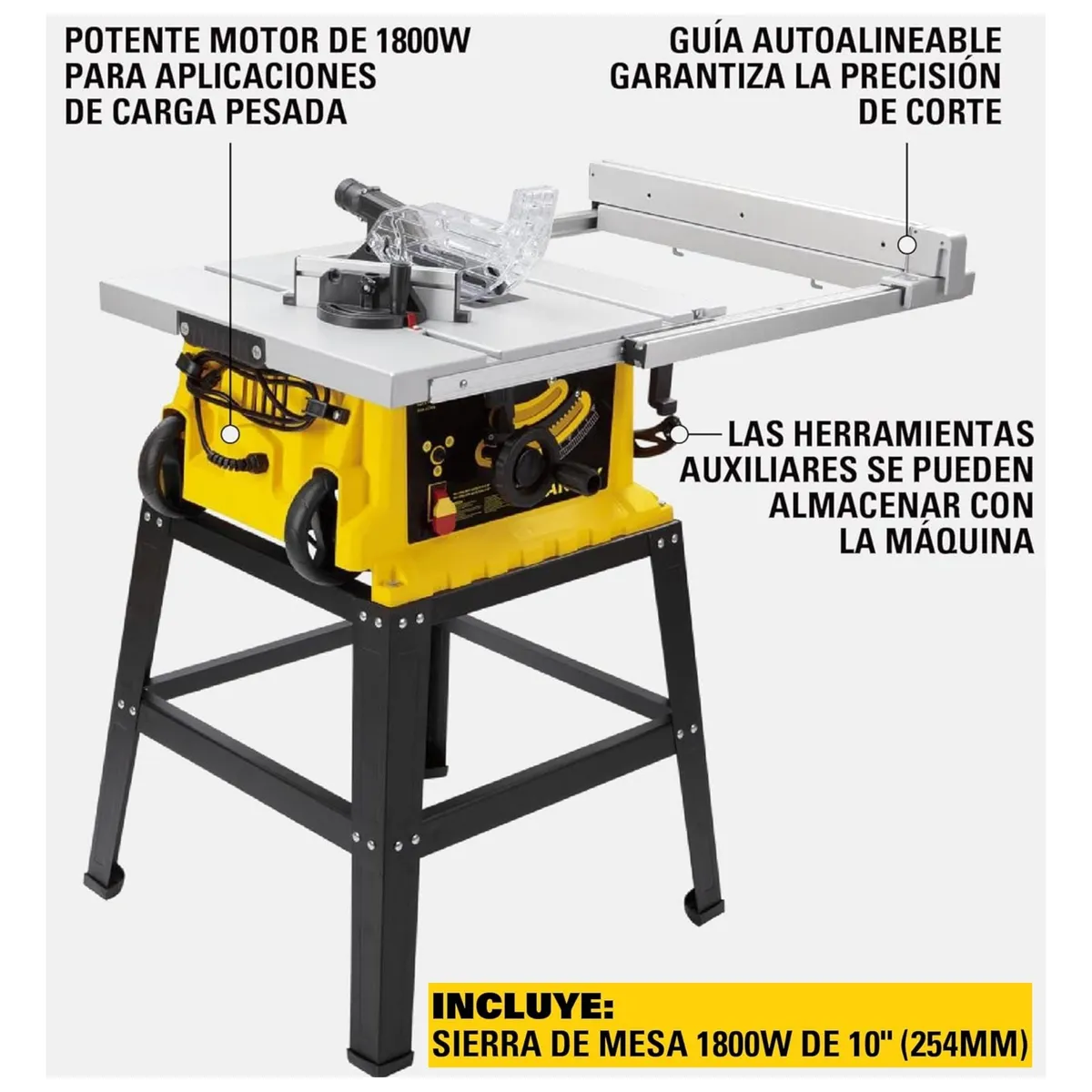 STANLEY - Sierra de mesa 1800 W, taladro percutor, atornillador de impacto, 20V