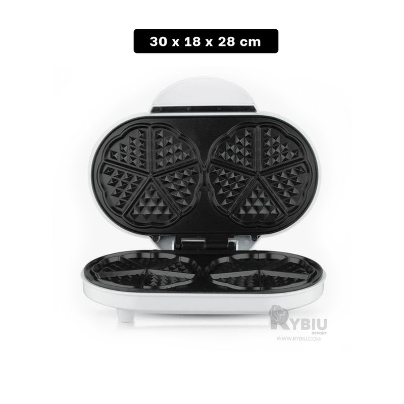 RYBIU IMPORT - Prensa para Hornear Sandwich en Blanco Y+Ligas de Regalo
