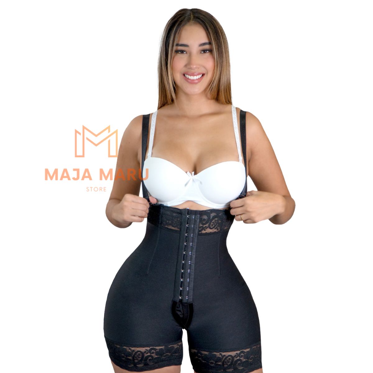 GENERICO - FAJA SHORT POWERNET COLOMBIANO CON BROCHE SUPER MOLDEADORA