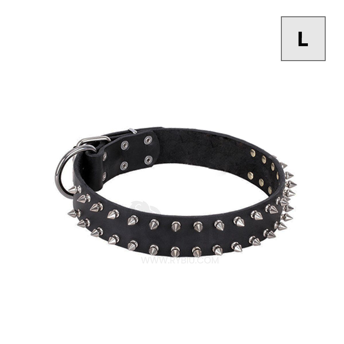 GENERICO - Cadena Dinamico con Puas Negro Talla L Y+Ligas de Regalo