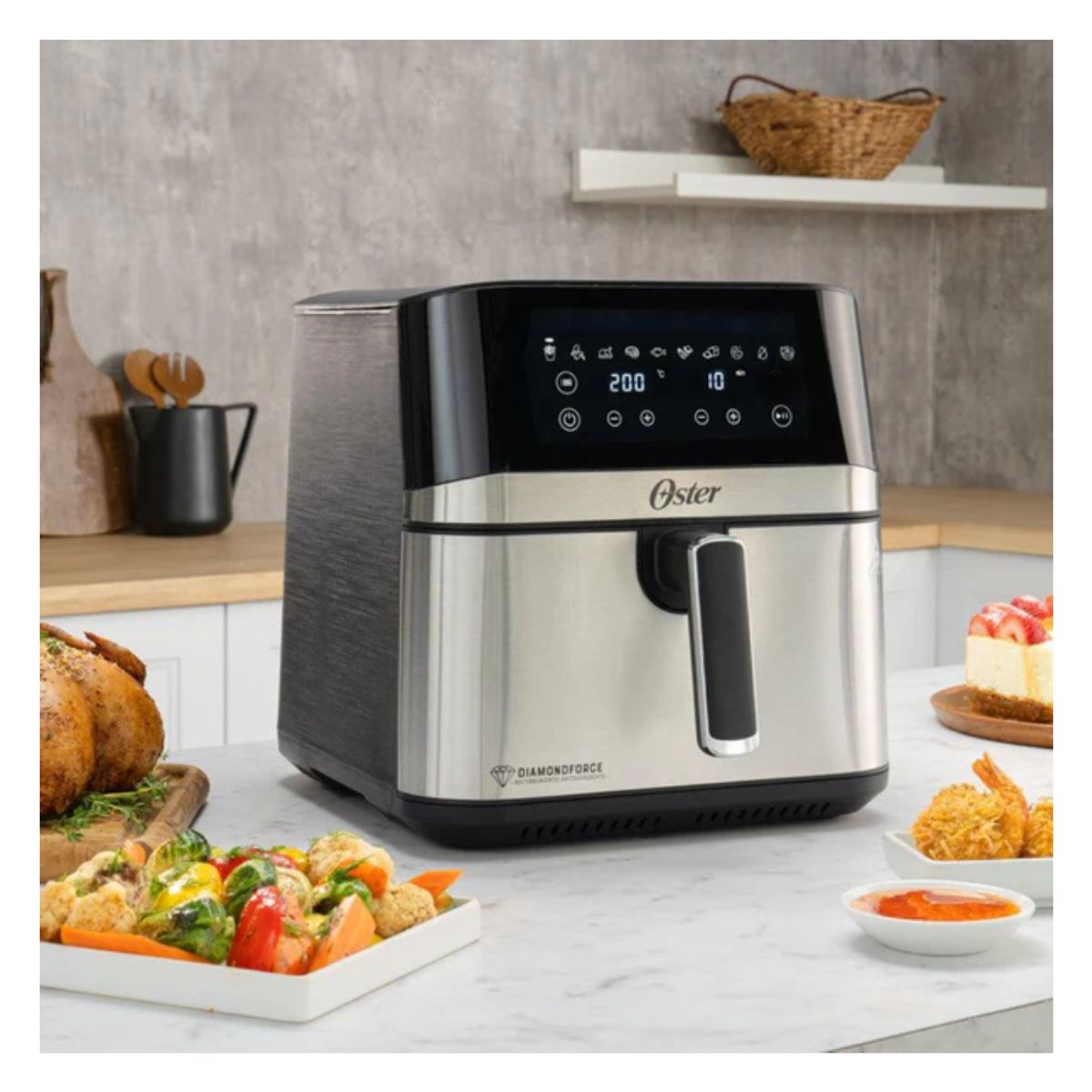 OSTER - Freidora de Aire Digital 7.5 Lts Oster CKSTAF75DSSDF