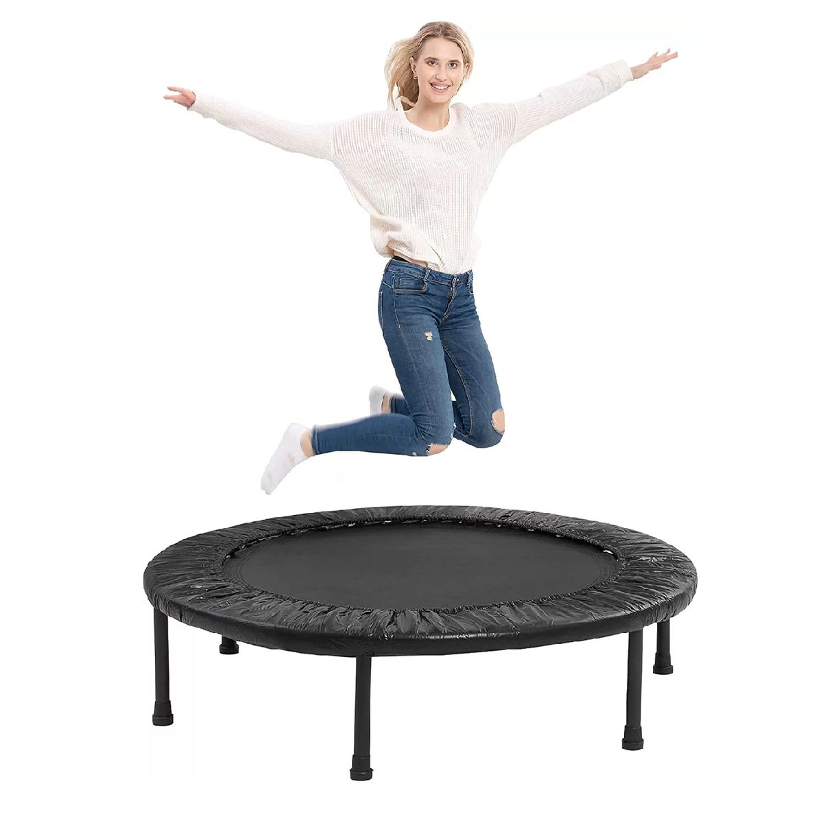 EVERBEST - Trampolin Aerobico Saltarin EVERBEST de 90cm Diametro y Altura 20cm