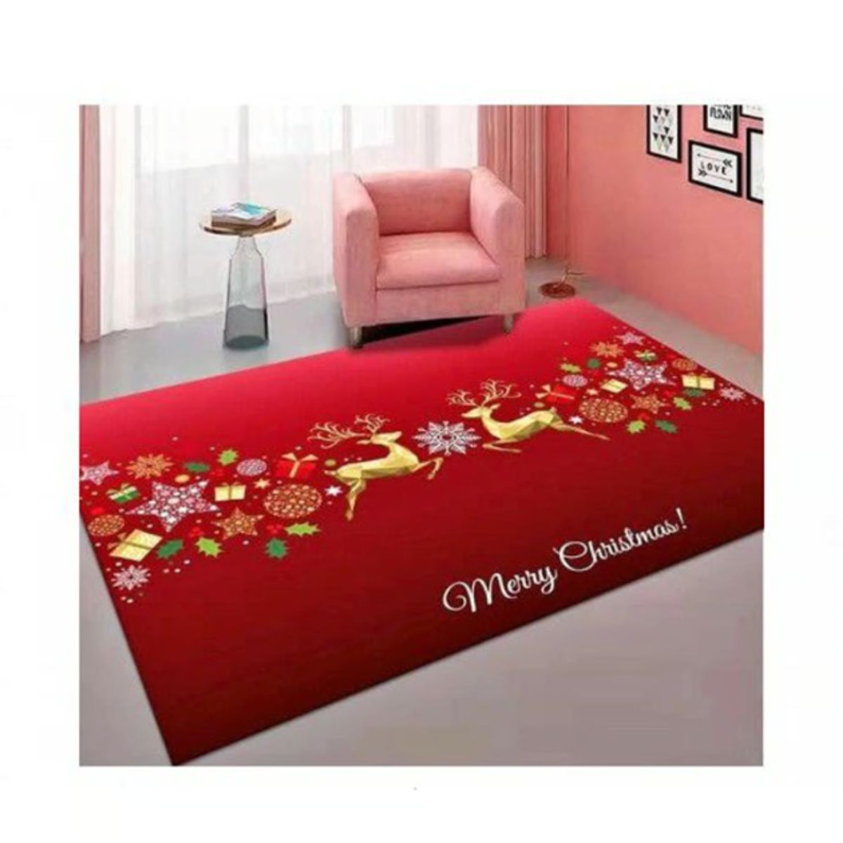 GENERICO - Alfombra Navideñas GRANDE DECORATIVO MULTICOLORES