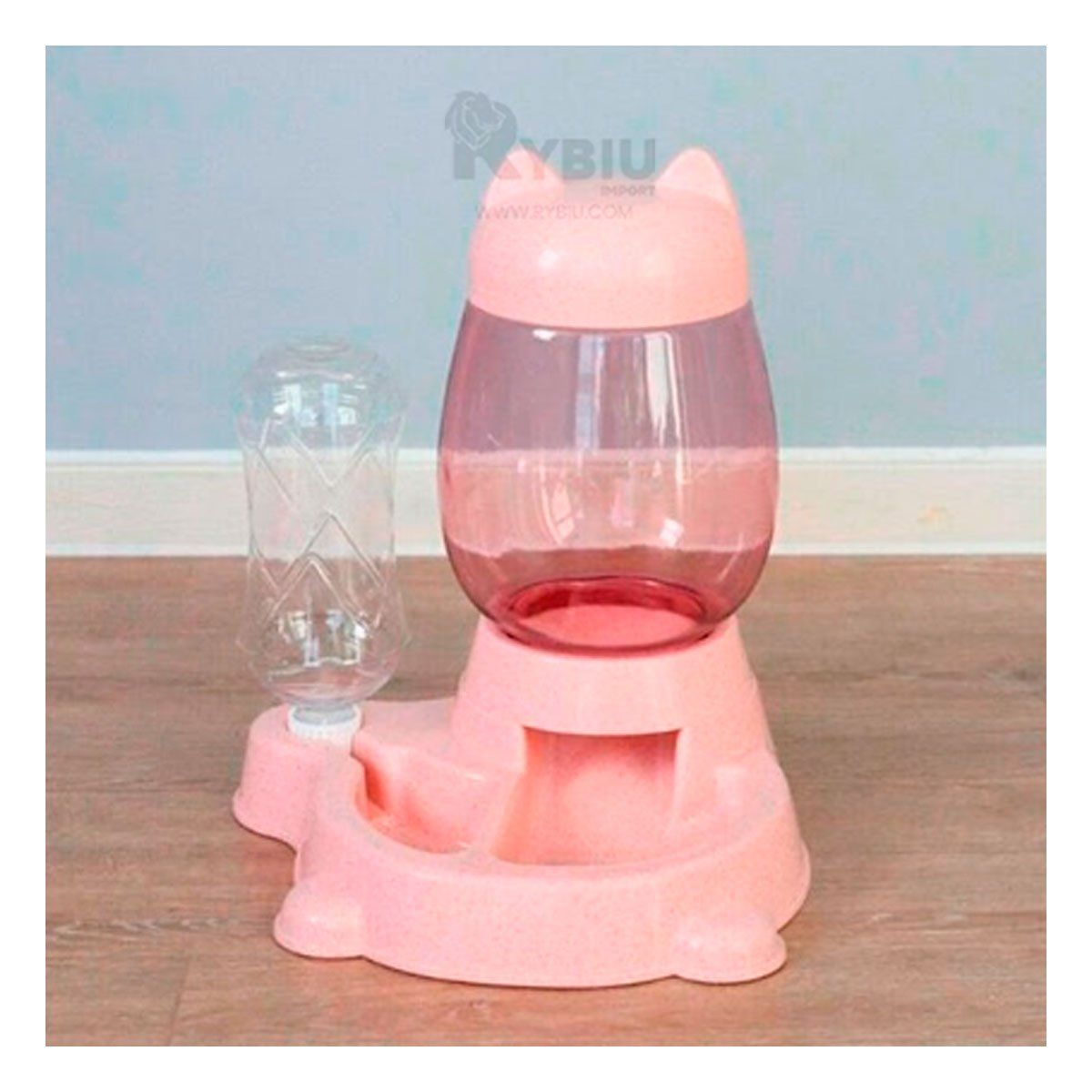 GENERICO - Plato Dinamico para Mascota Rosado Y+Ligas de Regalo