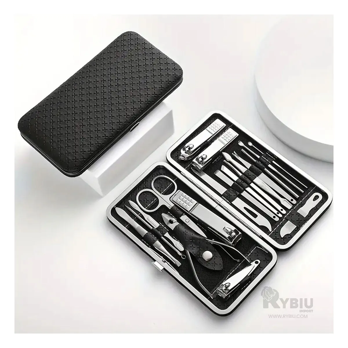 GENERICO - Kit Multiuso Pedicure y Manicure en Negro Y+Gift Stickers