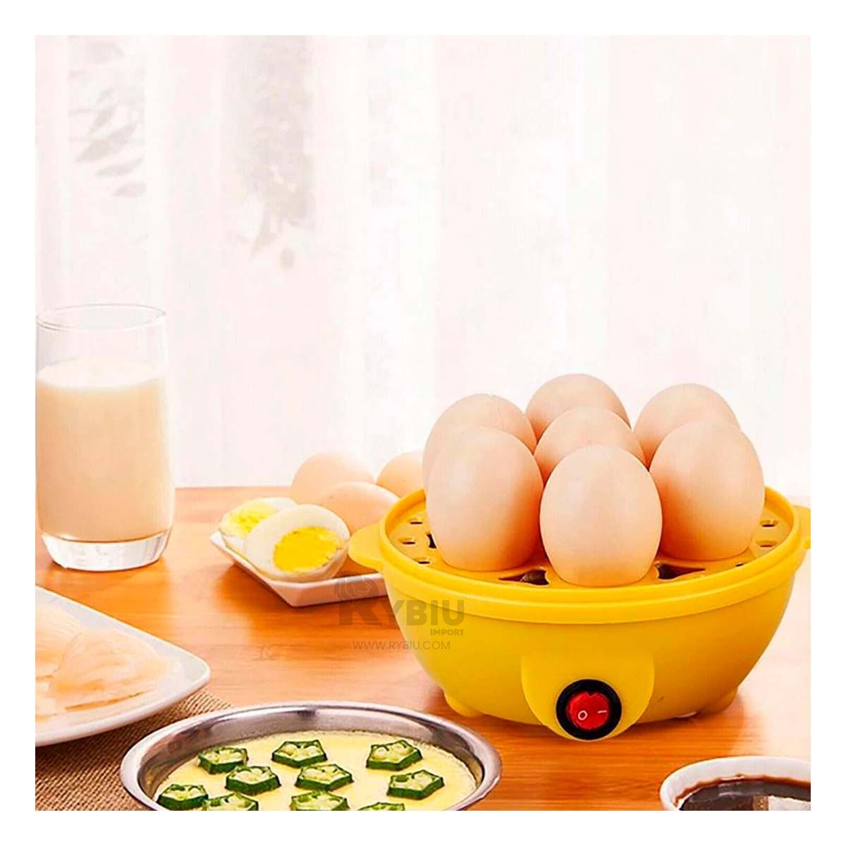 RYBIU IMPORT - Gallina para Cocer Huevos de Amarillo Y+Papel de Regalo