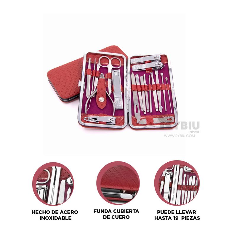 GENERICO - Pack Ideal para Uñas en Rojo Y+Regalo Ligas para Peinar