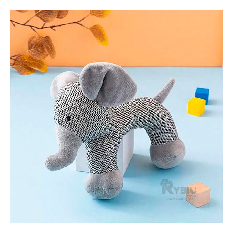 GENERICO - Peluche con Diseño de Elefante Tono Plomo Y+Papel de Regalo