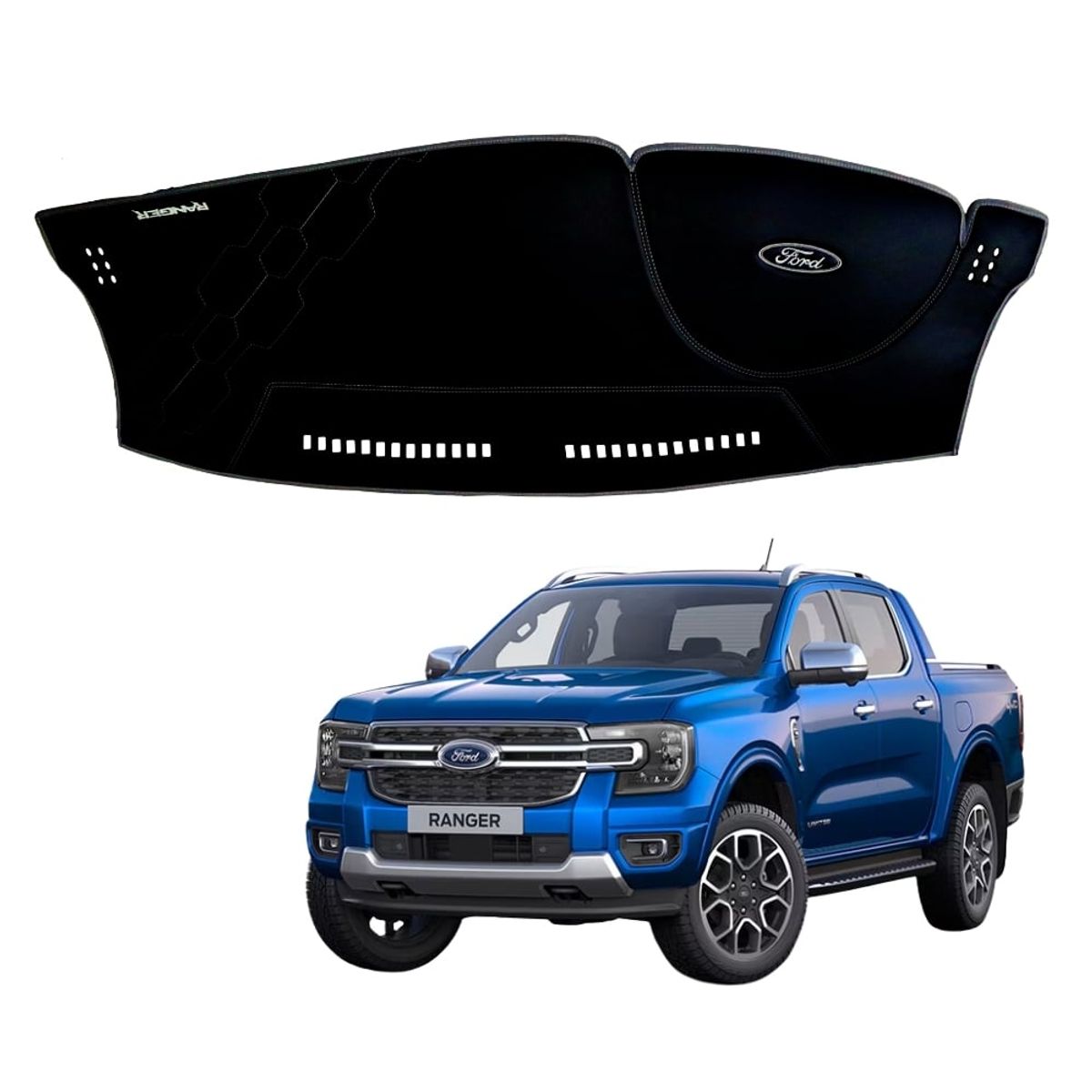 TECGO - Protector De Tablero Para Ford Ranger 2023 Tacto Cuero