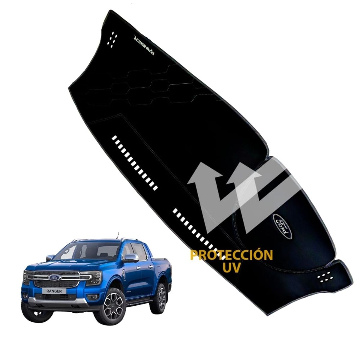 TECGO - Protector De Tablero Para Ford Ranger 2023 Tacto Cuero
