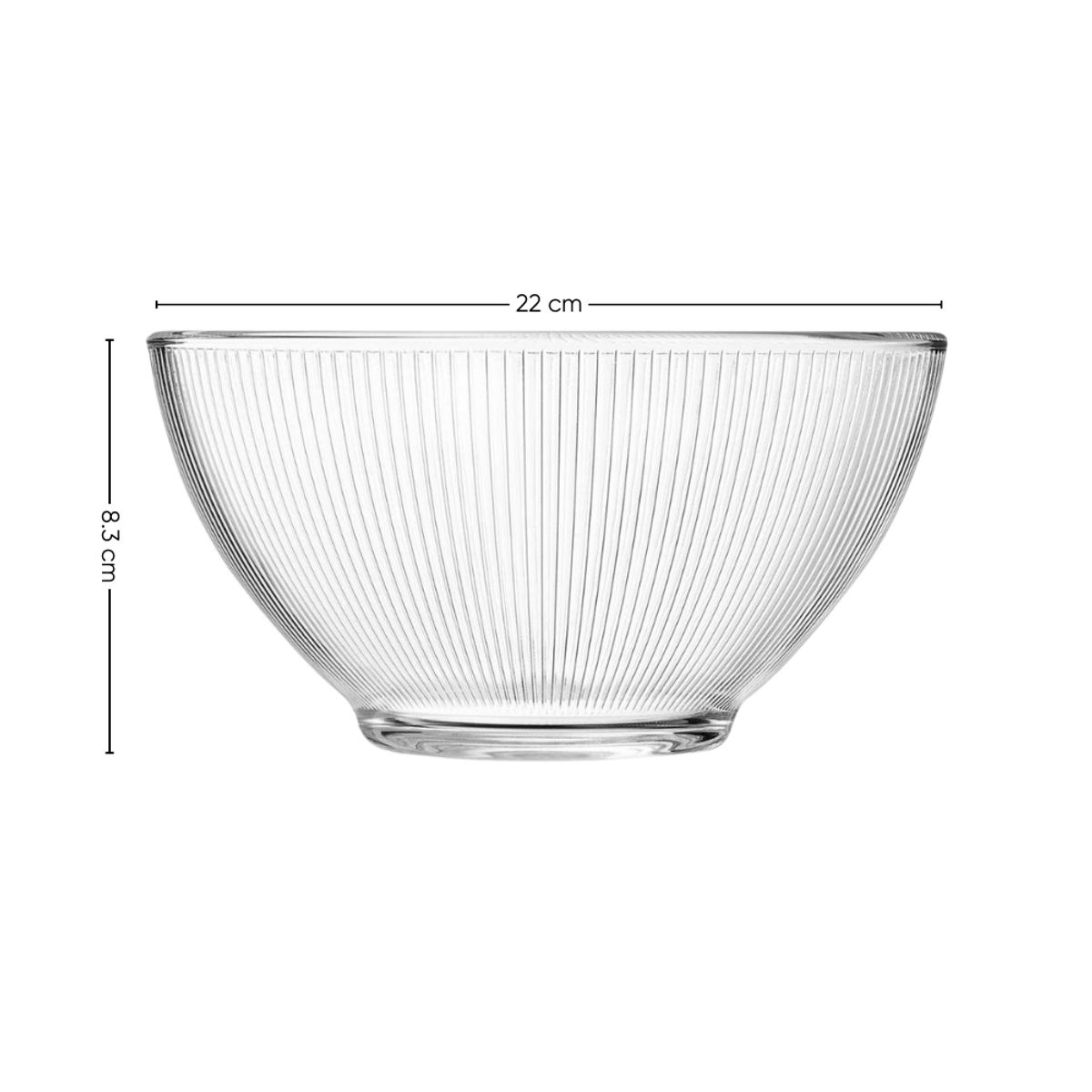 HYGGE - Bowl Ensaladera de Vidrio Labrado