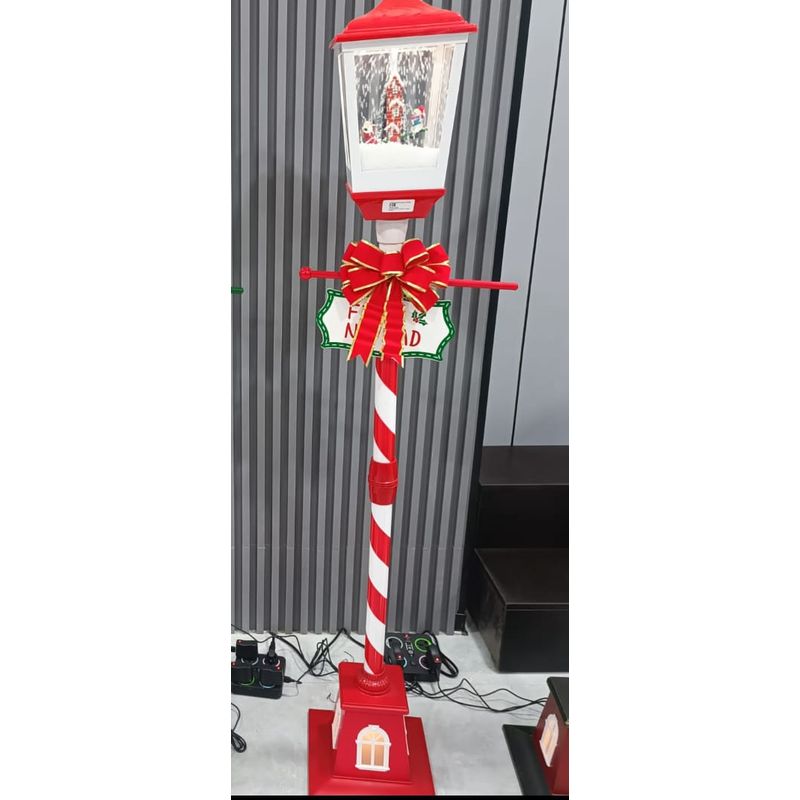 GENERICO - Farol de nieve con luces LED música y nieve que sopla