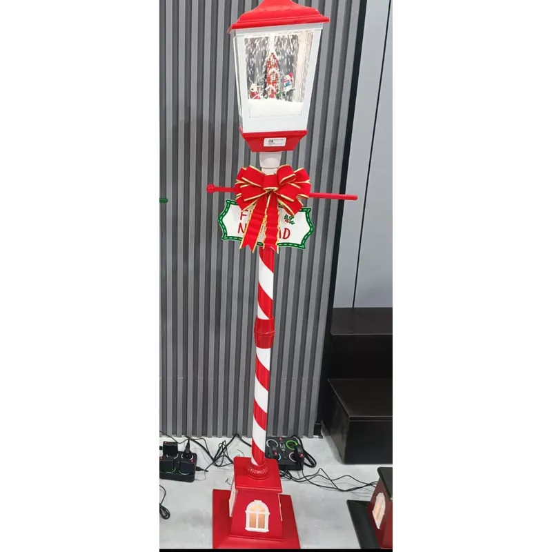 GENERICO - Farol de nieve con luces LED música y nieve que sopla