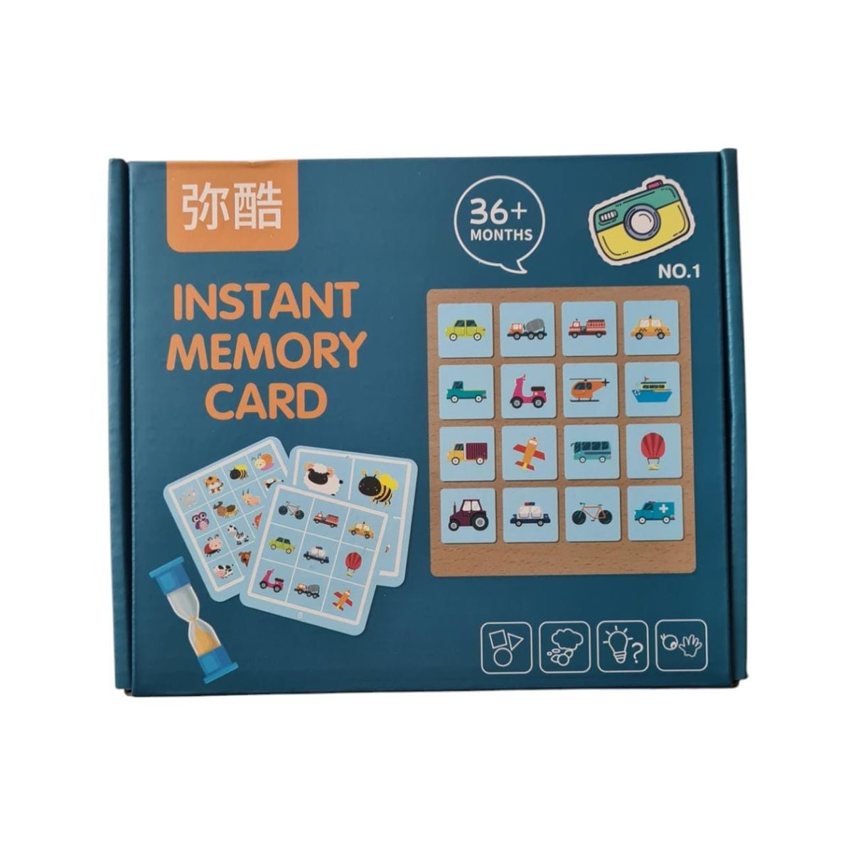 GENERICO - Juego de cartas de memoria instantánea de madera