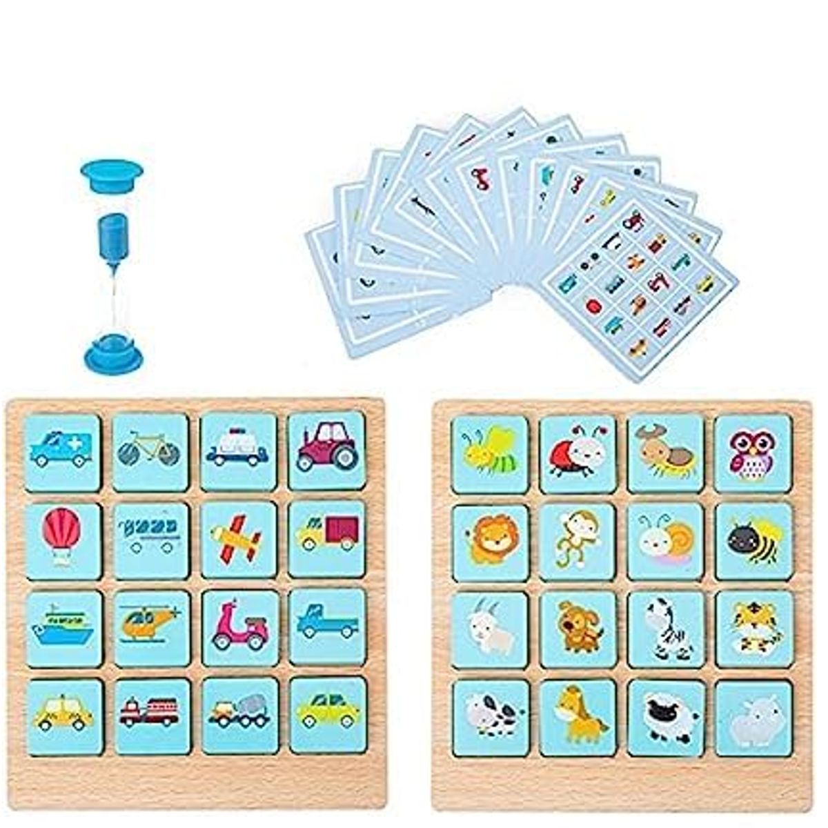 GENERICO - Juego de cartas de memoria instantánea de madera