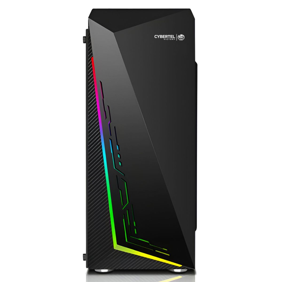 CYBERTEL - Case Cybertel Victory CBX 5014 USB 3.0 Rainbow Vidrio Templado Negro