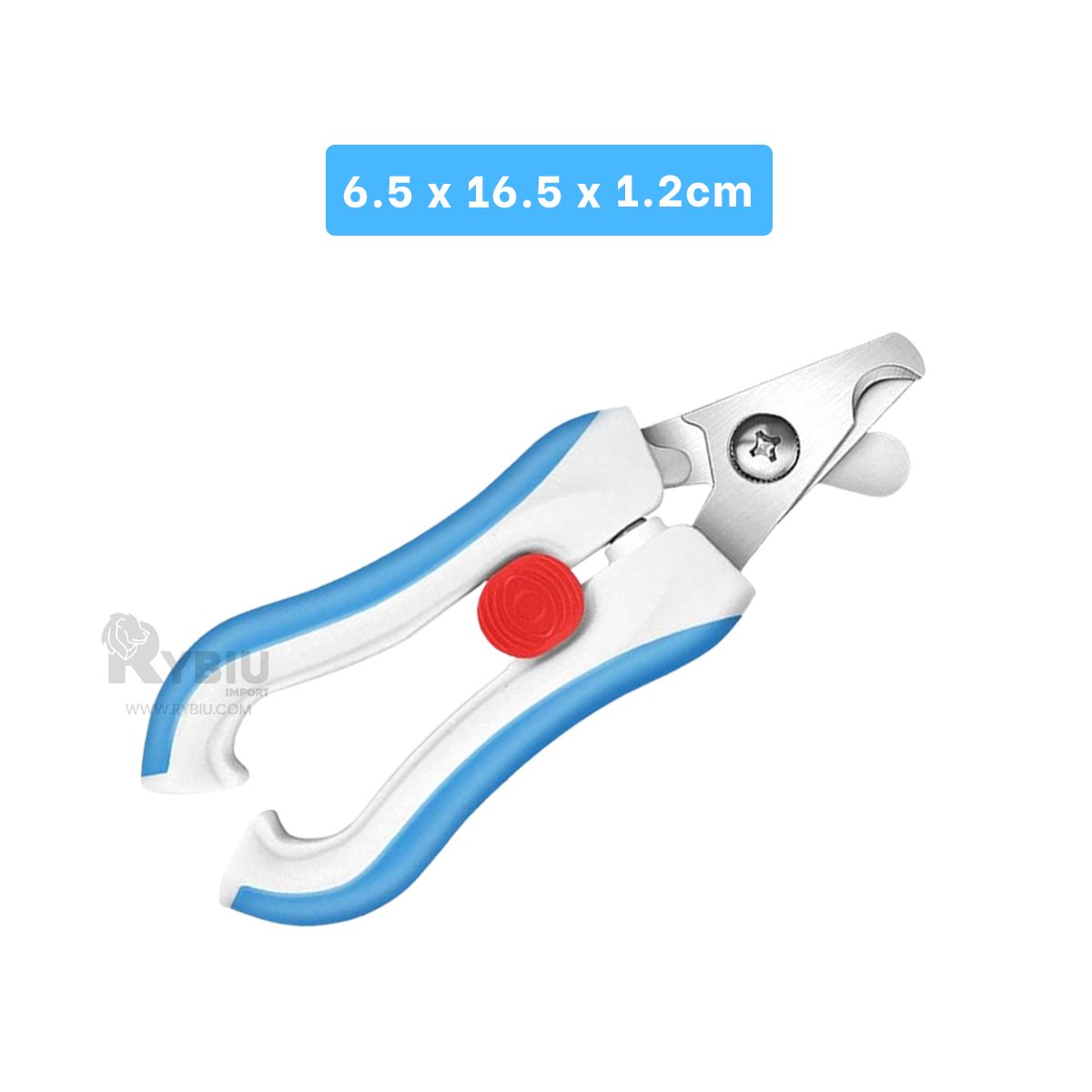 RYBIU IMPORT - Tijeras Pet Seguras en Color Celeste Y+Banderitas adhesivas