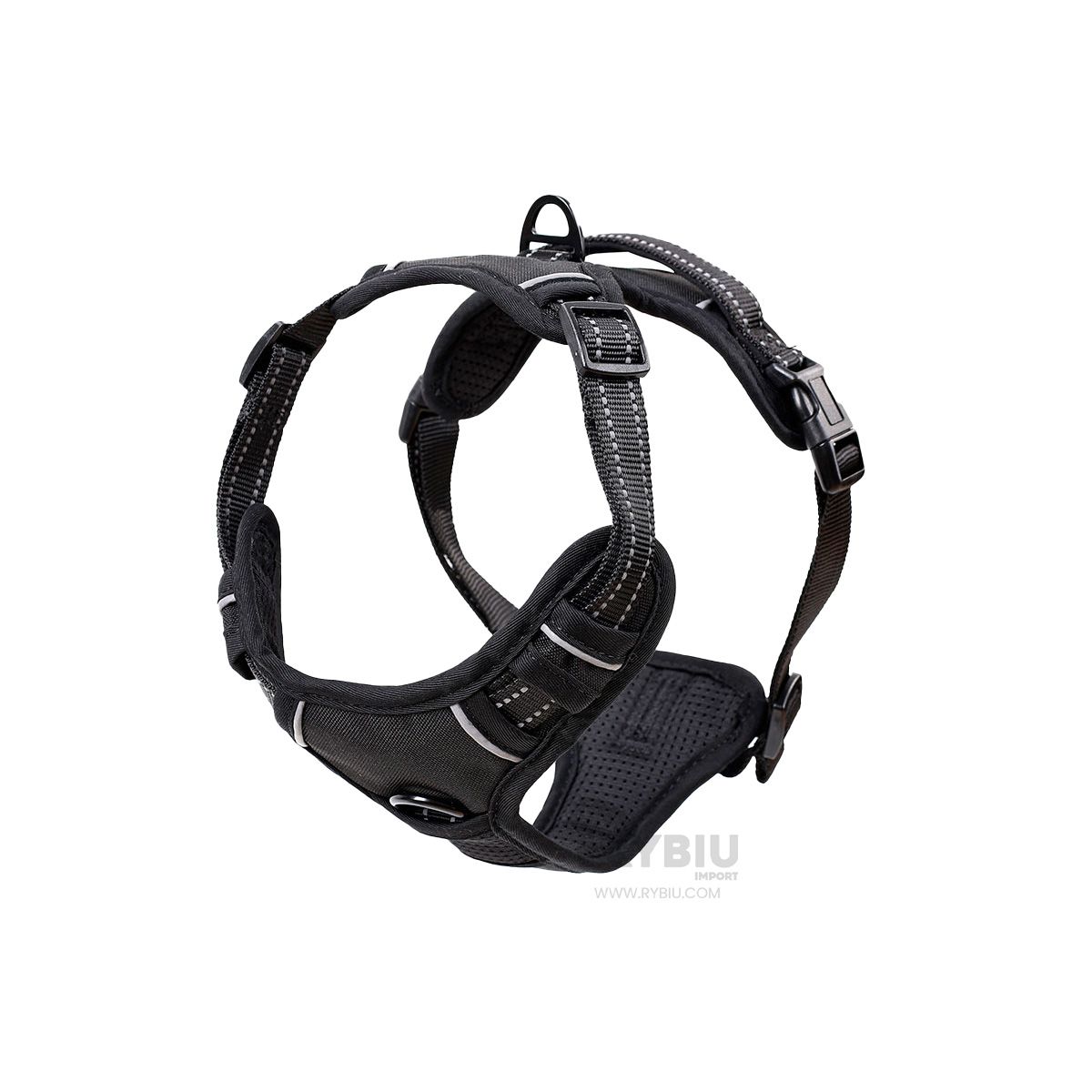 RYBIU IMPORT - Pechera para Canes con Forro Suave S Negro Y+Papel de Regalo