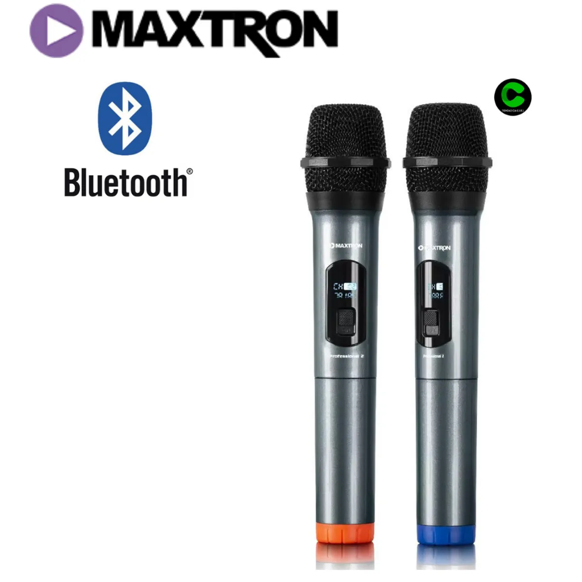 MAXTRON - Micrófono MAXTRON MX7268 PROFESSIONAL 2 Inalámbrico Dual