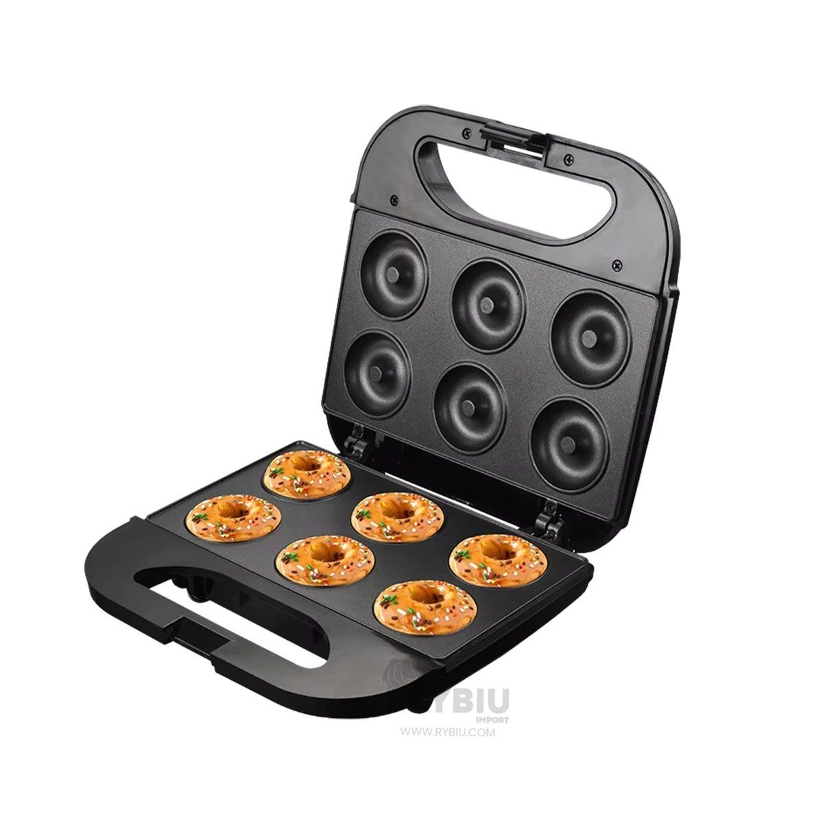 RYBIU IMPORT - Donera de Gran Capacidad de Color Negro Y+Gift Stickers.