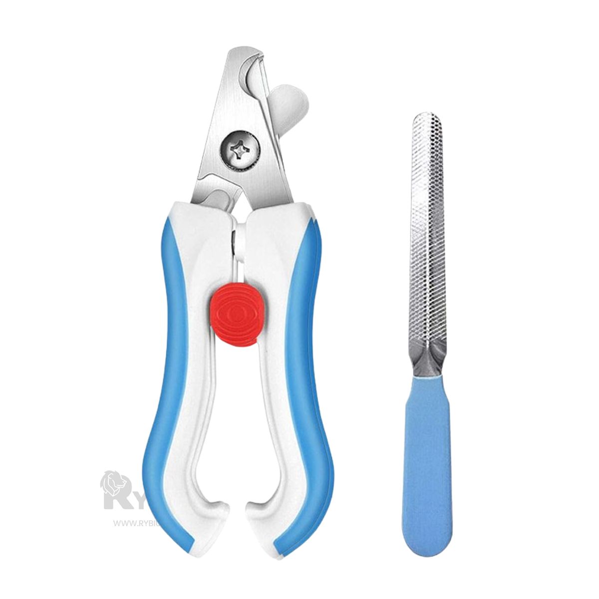 GENERICO - Tijeras para Mascotas en Tono Celeste Y+Post-it adhesivos