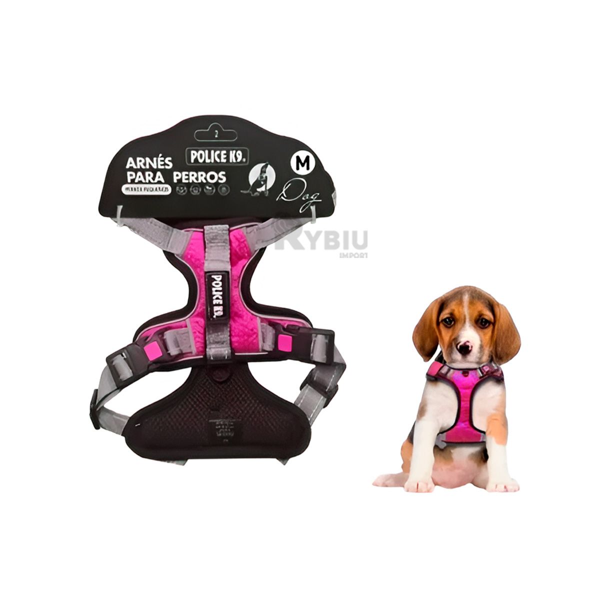 RYBIU IMPORT - Pechera Moderna Perros en Fucsia Y+Ligas de Regalo