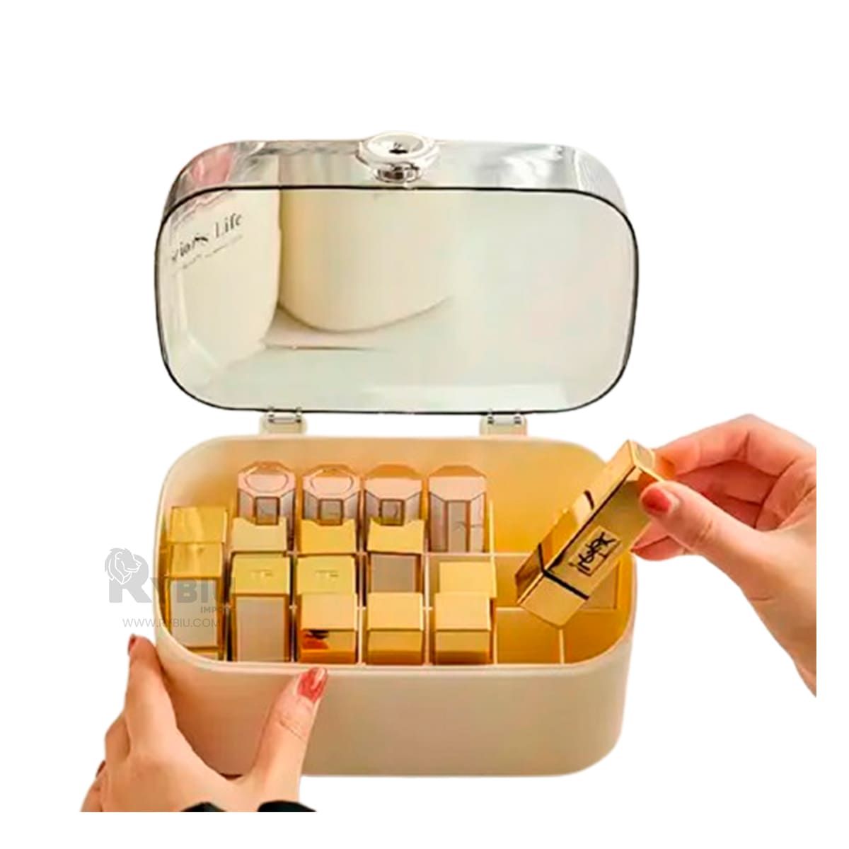 GENERICO - Caja Multifuncional Comoda de Tono Beige Y+Papel de Regalo