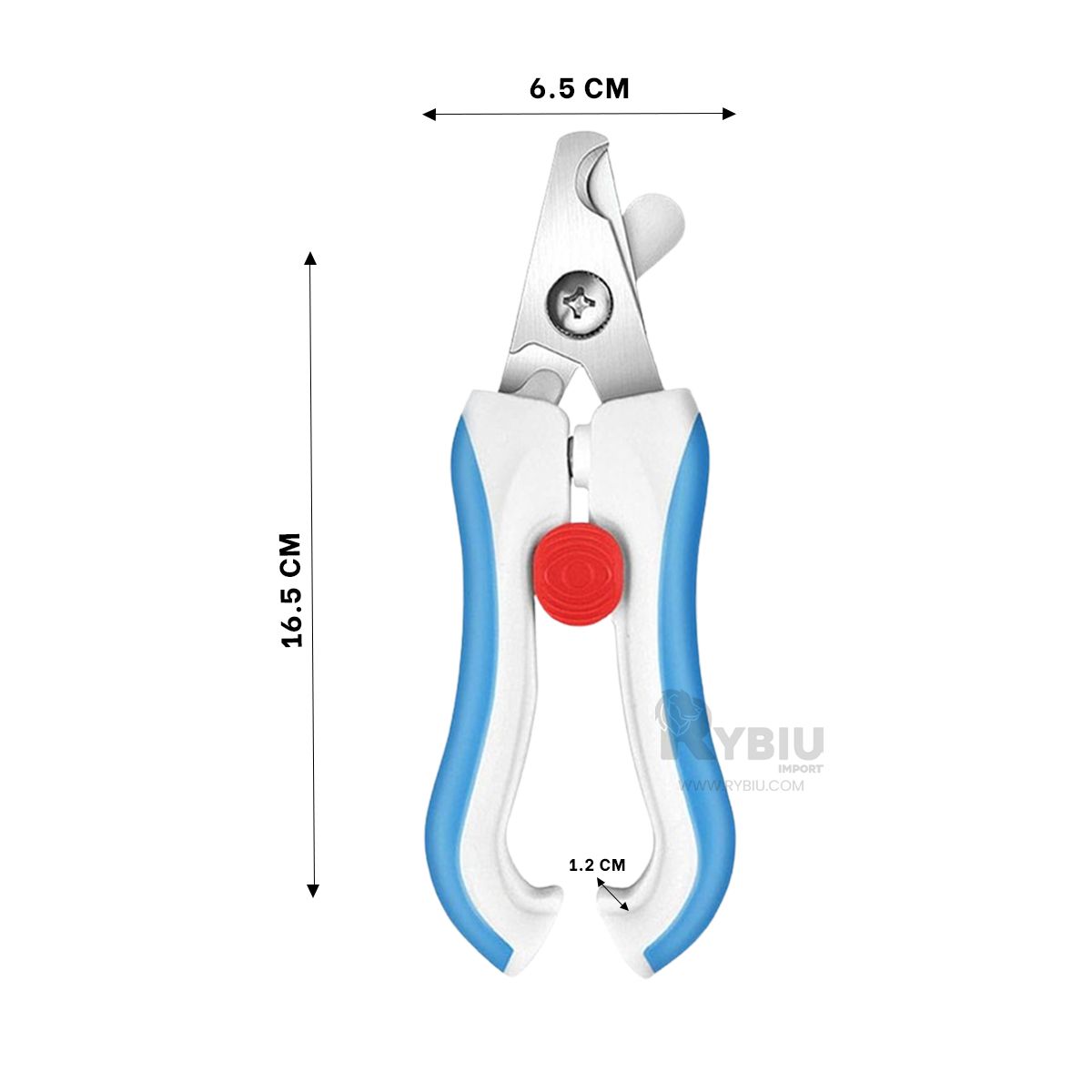 GENERICO - Tijeras con Lima en Color Celeste Y+Ligas de Regalo